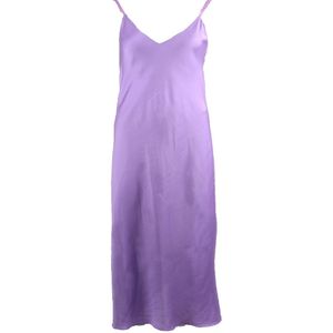 Satijnen jurk in lila