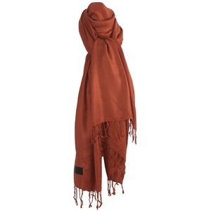 Roest-oranje pashmina sjaal