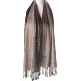 Pashmina sjaal met kleurverloop in beige