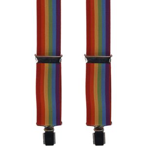 Bretels met regenboog print