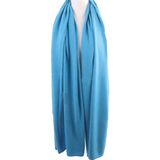 Turquoise kasjmier-blend sjaal/omslagdoek