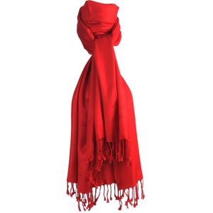 Rode pashmina sjaal