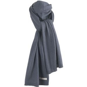 Kasjmier-blend sjaal in jeansblauw