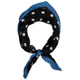 Vierkante plissé sjaal met polka dot