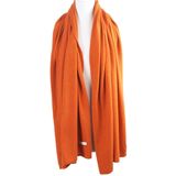Kasjmier-blend sjaal/omslagdoek in oranje
