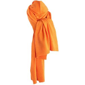 Oranje kasjmier-blend sjaal