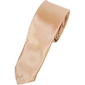 Zacht-goudkleurige extra skinny stropdas