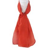 Donker-oranje zijden sjaaltje