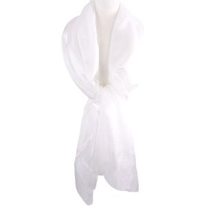 Zijden stola/sjaal in wit