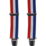 Bretels met rood, wit & blauwe streep
