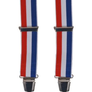 Witte Umbrië streep bretels met witte geweven uiteinden Accessoires Riemen & bretels Bretels 