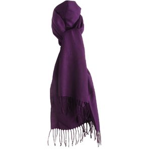 Aubergine kleurige pashmina sjaal