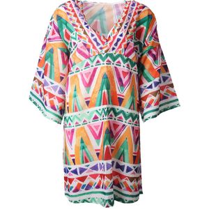 Lange tuniek met aquarel print