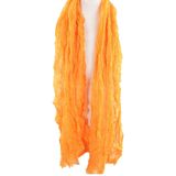 Licht-oranje luchtige crushed sjaal