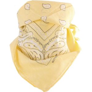 Boerenzakdoek / bandana in zachtgeel