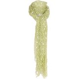 Groene met witte net geweven sjaal