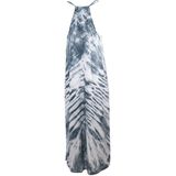 Strandjurk tie-dye print in grijs-blauw en wit