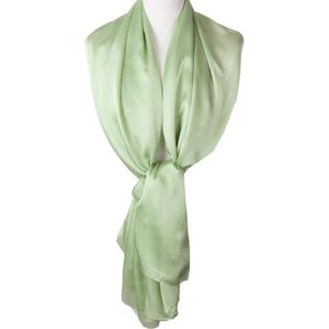 Lindegroene zijde-blend sjaal