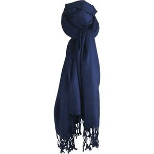 Donkerblauwe pashmina sjaal