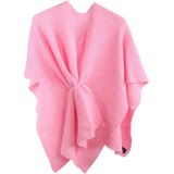 Alpaca-blend in roze omslagdoek met lus