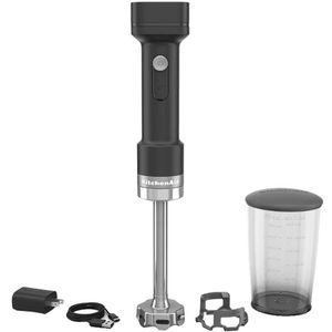 Kitchenaid staafmixer - Kitchenaid Go - Draagbare staafmixer met mengbeker 700 ml - met batterij - Zwart
