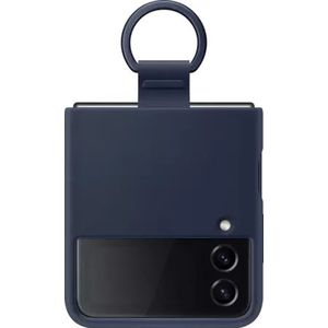 Silicone Cover met Ring voor Galaxy Z Flip4 - Navy