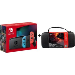 Bundel - Switch Neon Blauw/Rood + Nintendo Switch Starter Kit