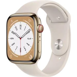 Watch Series 8 LTE - 45mm Gold Stainless Steel/Starlight Sport Band