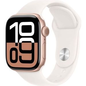 Apple Watch Series 10 - Wifi - 42mm - Rose Gouden Case - Light Blush Bandje M/L