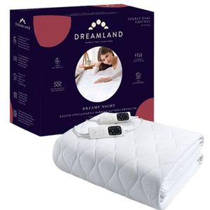 Dreamland 16970 2-persoons onderdeken - 195 x 165 cm - Matrashoes - Extra groot - 2x 150 Watt