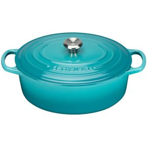 Le Creuset Braadpan Signature - Ovaal - Caribbean Blue - ø 31 cm / 6.3 liter