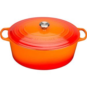 Le Creuset Ovale braad-/ stoofpan - 13,9L - 40cm - Oranjerood