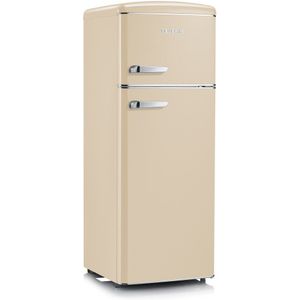 Severin - Koelvriescombinatie Vrijstaand - Retro Koelkast - Beige