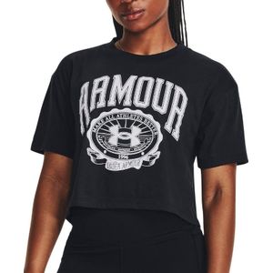 T-shirt Under Armour UA COEGIATE CREST CROP SS-BK 1379402-001