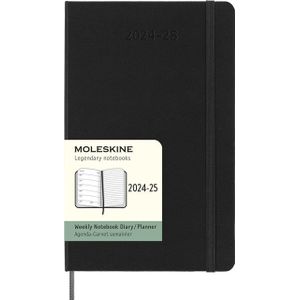 Schoolagenda 2025 Moleskine 18-M Weekly Notebook Zwart FSC
