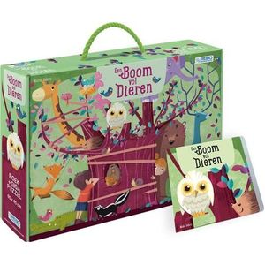 Een boom vol dieren - boek + giga puzzel