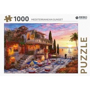 Rebo Productions Legpuzzel Mediterranean Sunset 1000 Stukjes