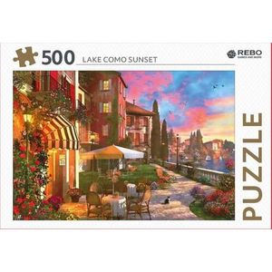 Rebo Productions Legpuzzel Lake Como Sunset Karton 500 Stukjes