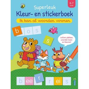 Superleuk kleur- en stickerboek - Ik kan al woorden vormen (6-7 j.)