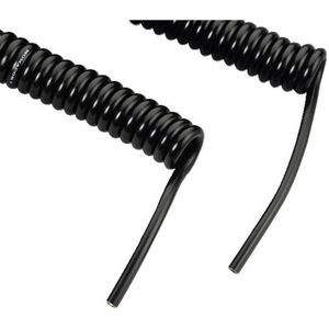 Monacor CCX-5M - Spiraal Signaalkabel - Zwart - 80-500 cm