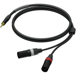 Procab PRA712/3 verloopkabel Mini-jack naar 2x XLR male met Neutrik 3m