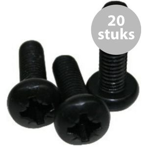 Adam Hall M6x20mm bout zwart (20 stuks)