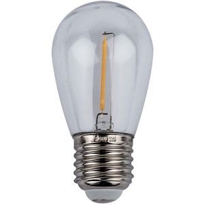 Showgear S14 E27 dimbare kuntstof led-lamp voor prikkabel 2W transparant