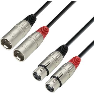Adam Hall 3 Star TMF 0600 verloopkabel 2x XLR male naar 2x XLR female 6m