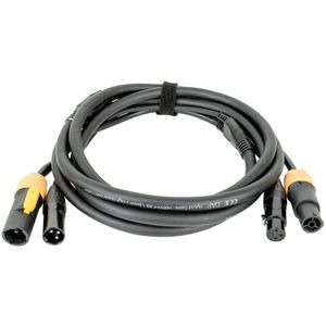 DAP FP22 Pro Power True & 3p XLR stroom & DMX combikabel 6m