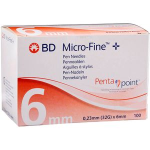 BD - Micro-Fine Pennaalden - Oranje - 6MM 32G - 100 stuks
