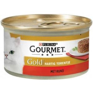 Gourmet Gold Hartig Torentje met rund natvoer kat (85 g)