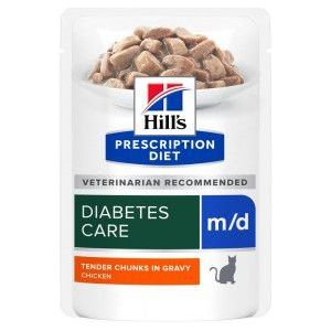 Hill's Prescription Diet M/D Diabetes Care nat kattenvoer met kip maaltijdzakje