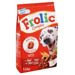 Frolic met rund hondenvoer