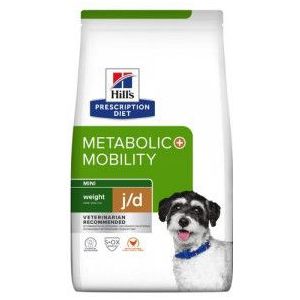 2 x 6 kg Hill's Prescription Diet J/D Weight Metabolic + Mobility Mini hondenvoer met kip